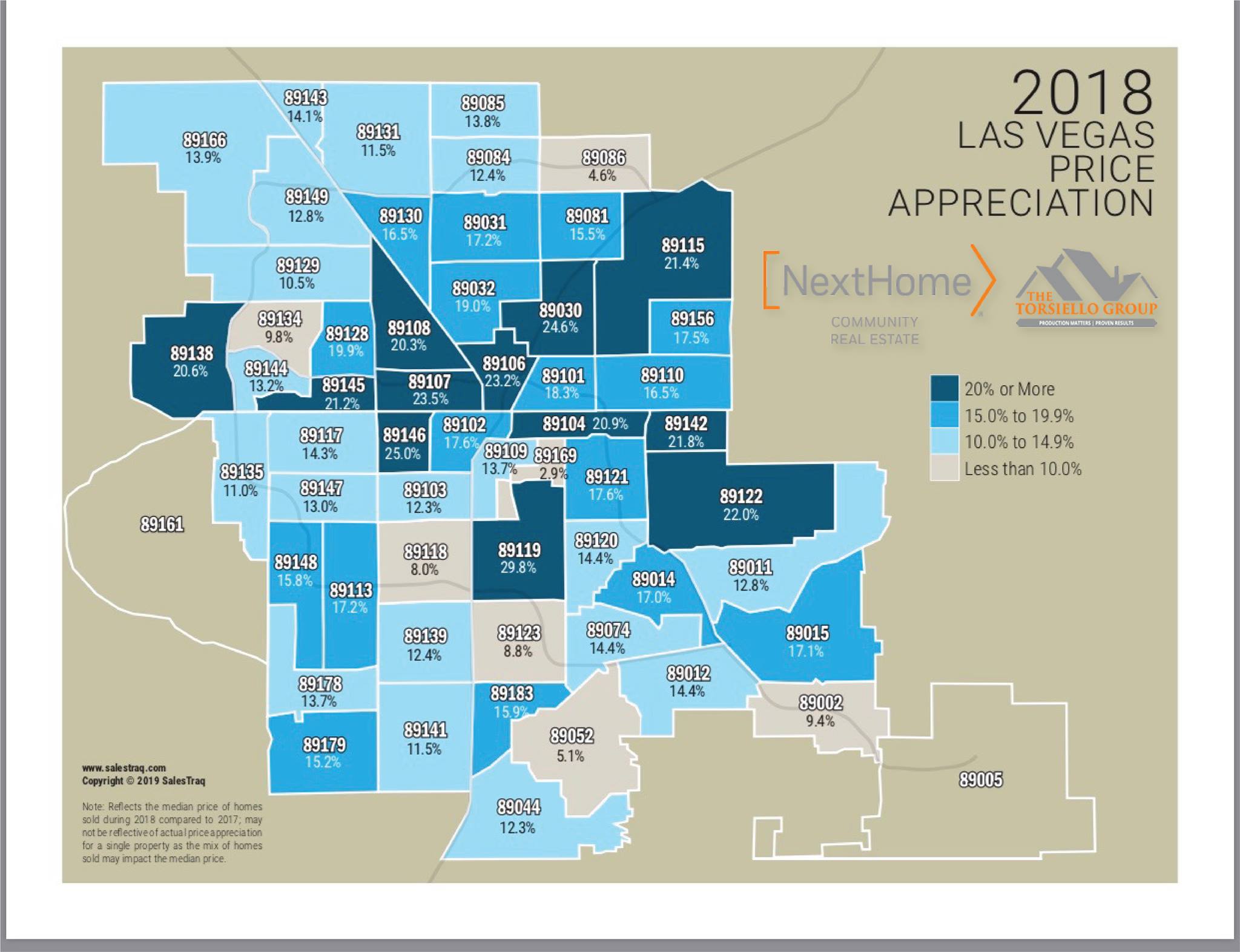 Home Value Appreciation Map By Zip Code 2018 The Torsiello Group